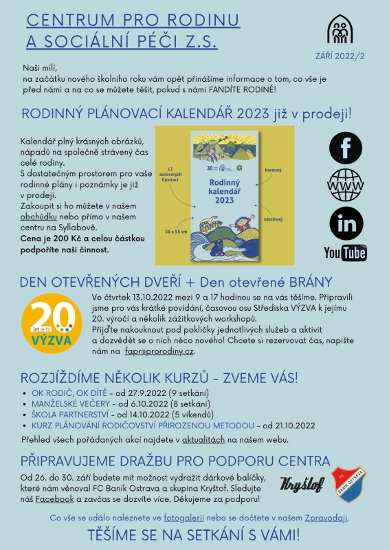 Newsletter září 2022